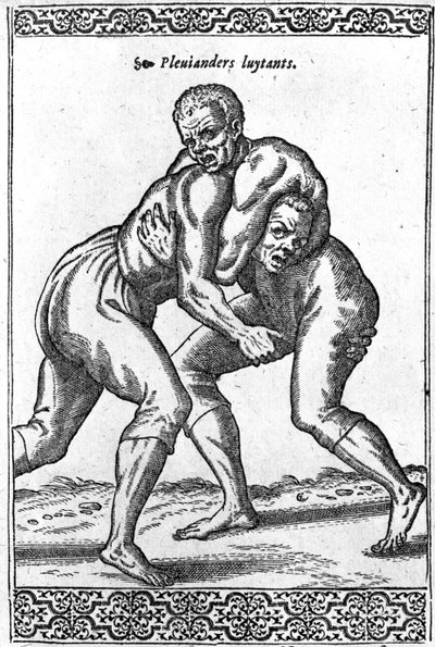 Turkish Wrestlers, illustration from 